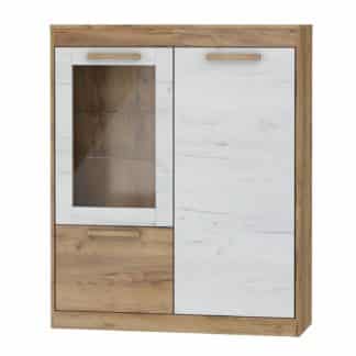 Vitrína N2DW MAXIMUS 27, craft zlatý/craft bílý