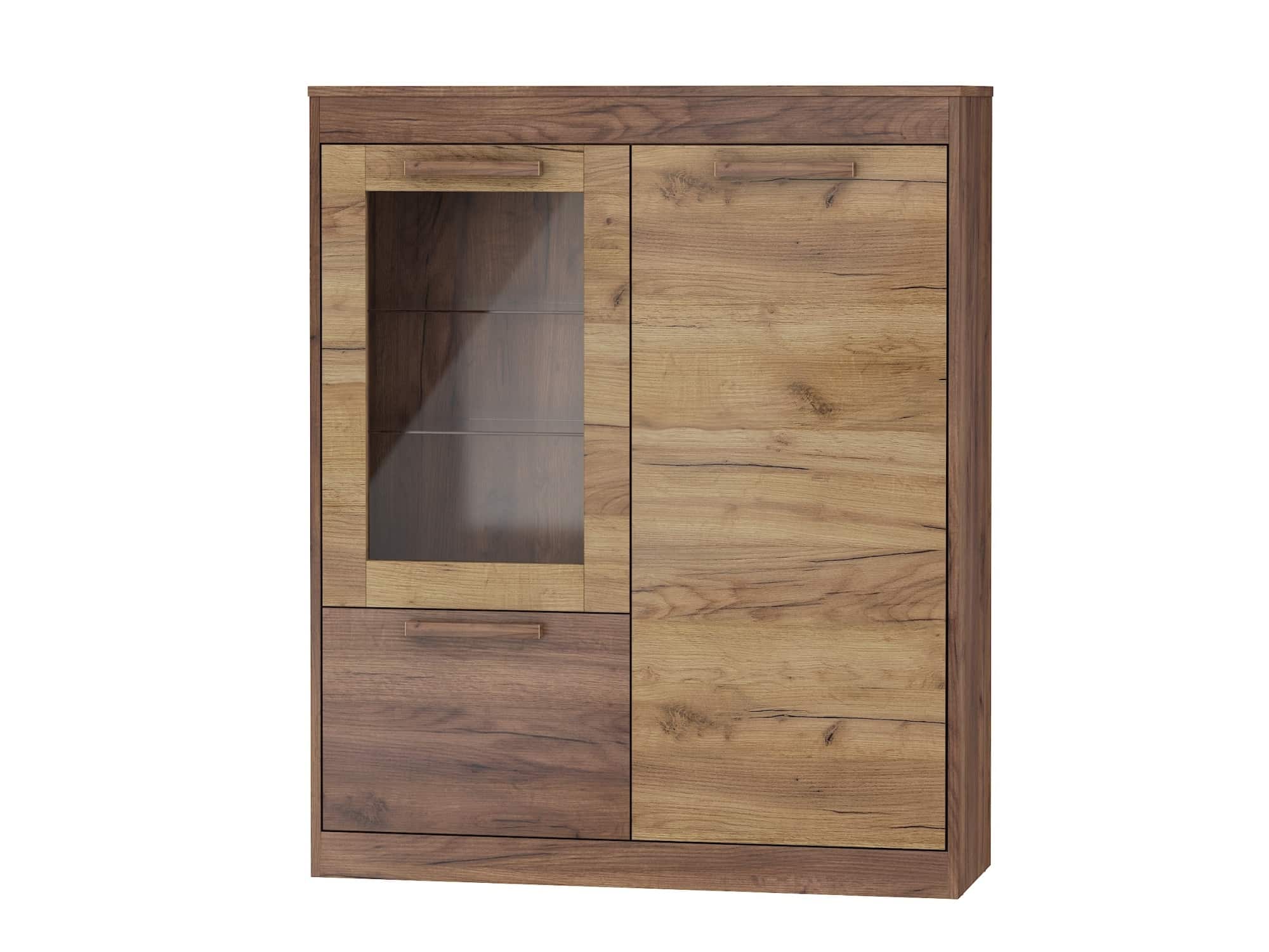 Vitrína N2DW MAXIMUS 27, craft tobaco/craft zlatý