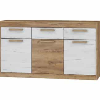 Komoda 3D3S MAXIMUS 10, craft zlatý/craft bílý