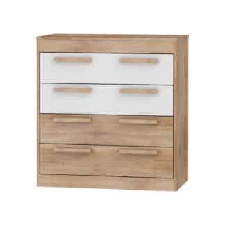 Komoda 4S MAXIMUS 11, dub sonoma/bílý lesk