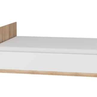 Postel 160x200 MAXIMUS 18, dub sonoma/bílý lesk