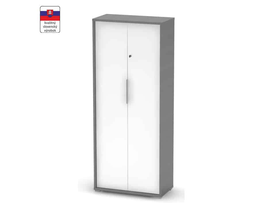 RIOMA TYP 31 SKRINA SO ZAMKOM GRAFIT/BIELA