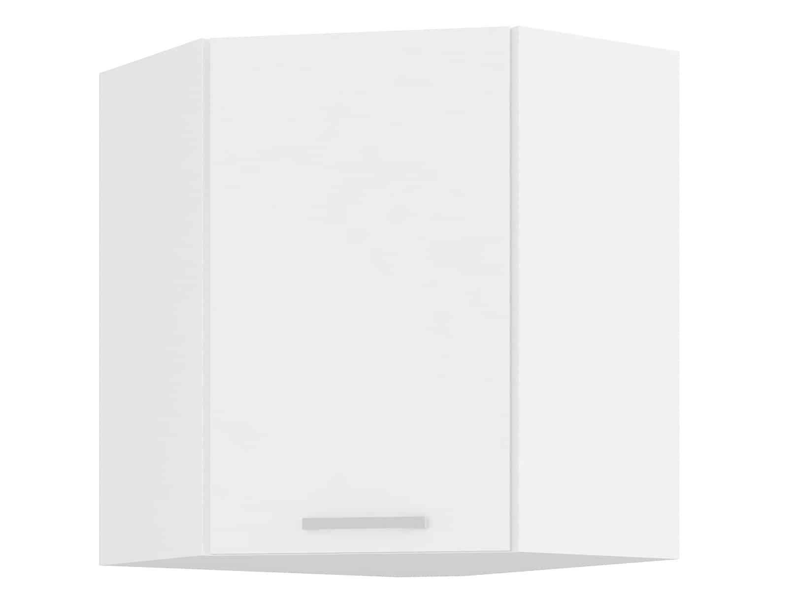 EKO WHITE, skříňka horní rohová 59/59 cm, 60/60 NAR G-72, bílá