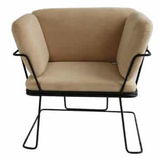 MERANO KRESLO YF-S01 BEZOVA+CIERNY RAM