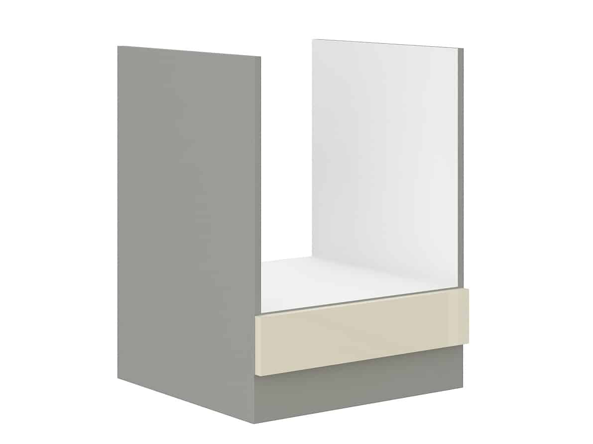 KARMEN, skříňka pro vestavnou troubu 60 D GAZ BB, šedá / krémový lesk