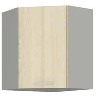 EKO AKACJA, skříňka horní rohová 59/59 cm, 60/60 NAR G-72, šedá/akácie