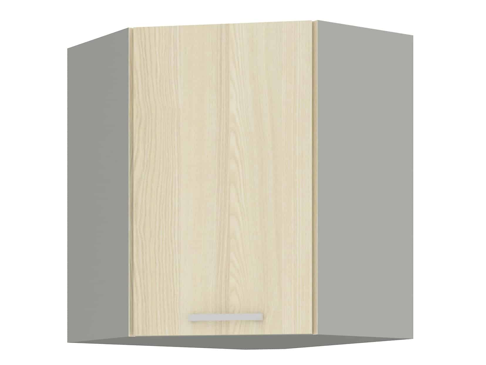 EKO AKACJA, skříňka horní rohová 59/59 cm, 60/60 NAR G-72, šedá/akácie