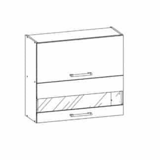 RIO horní skříňka G80Wo, korpus bílý mat, dvířka bílý lesk