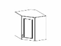 CHAMONIX, skříňka horní rohová 58/58 cm, GN-72 1F, dub Ferrara