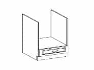 CHAMONIX, skříňka pro vestavnou troubu 60 D G BB, dub Ferrara/ legno tmavé