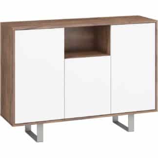 KING 4 komoda, craft tobaco/bílý lesk