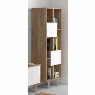 KING 7 vitrína, craft zlatý/bílý lesk