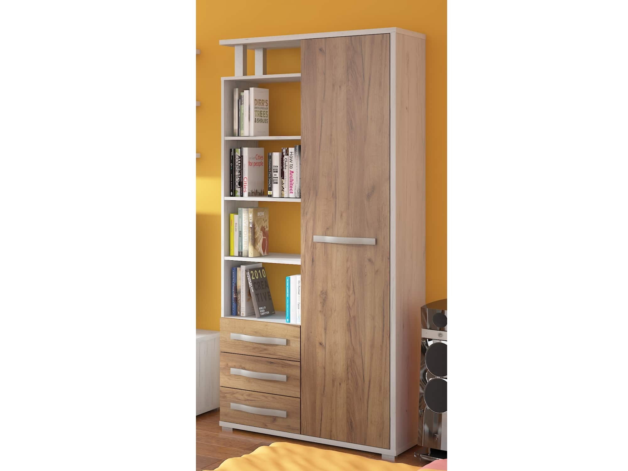 ANGEL skříň 1D3S, craft bílý/craft zlatý