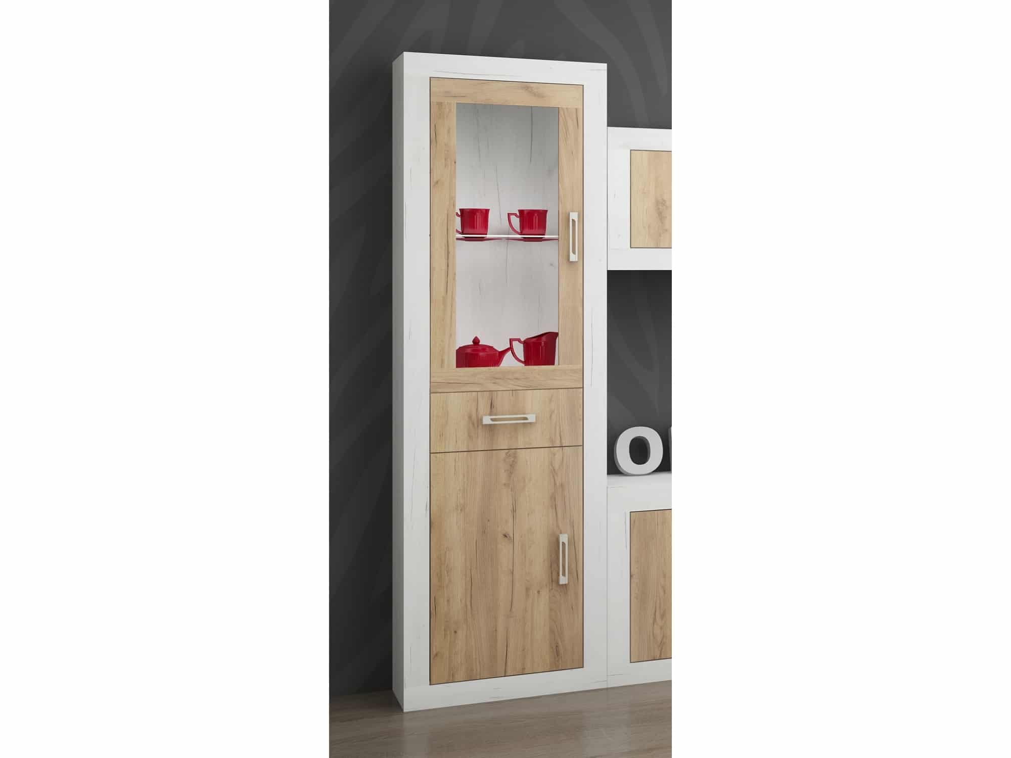 VERIN/14, regál 1DSW, craft bílý/craft zlatý