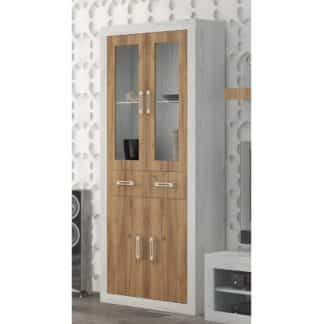 VERIN/18, regál 2DSW, craft bílý/craft zlatý