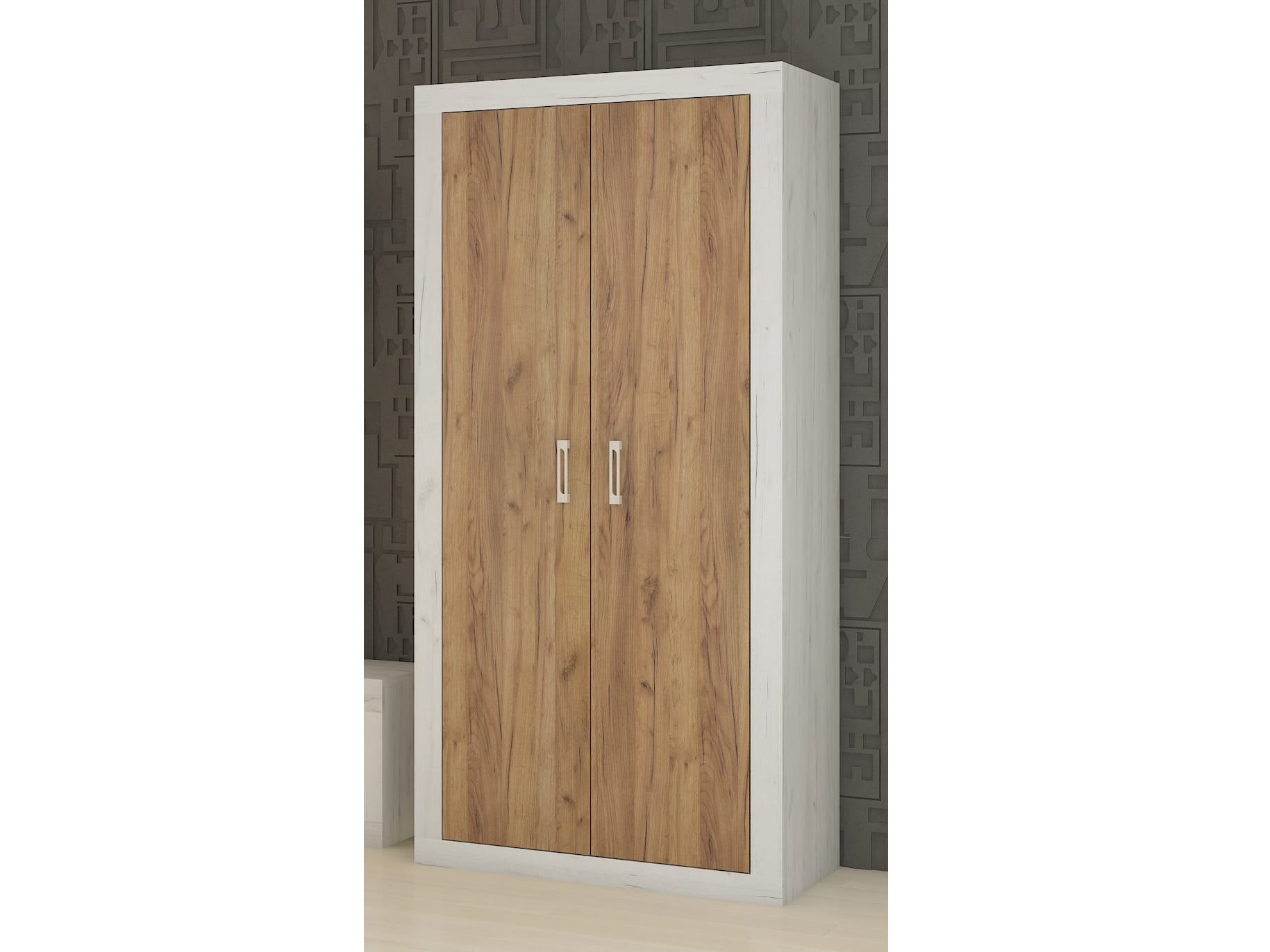 VERIN/22, skříň 2D, craft bílý/craft zlatý