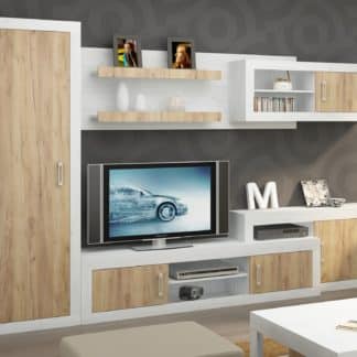 Obývací stěna VERIN 2, craft bílý/craft zlatý