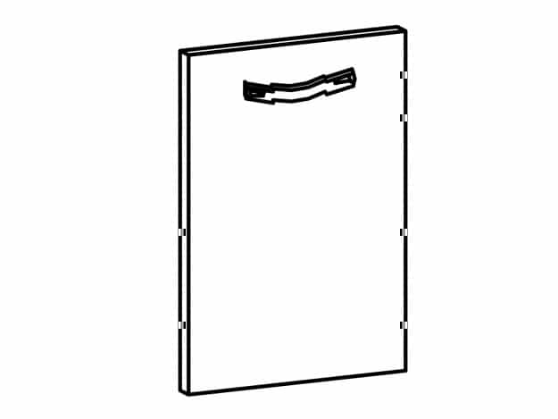 SYCYLIA, dvířka na myčku 45/72, borovice andersen