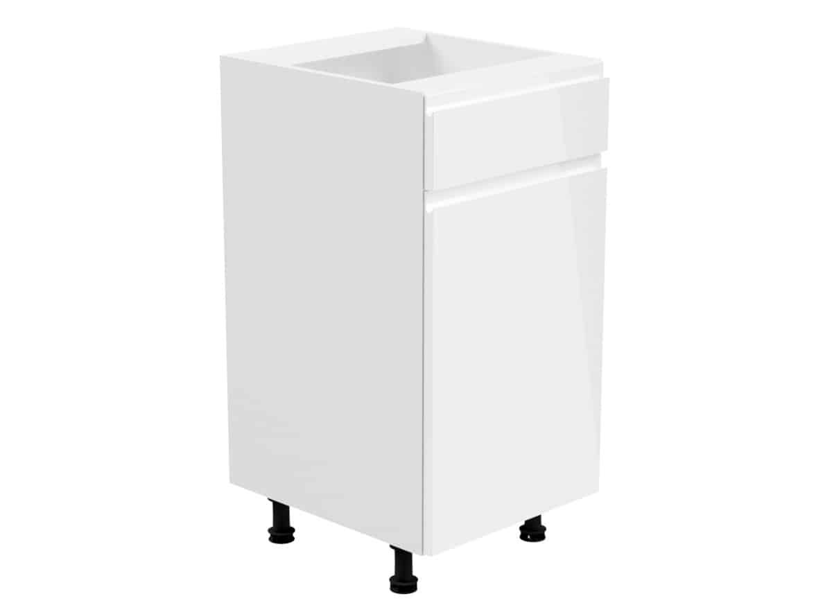 ASPEN, skříňka dolní D40S1 levá, bílá/bílý lesk
