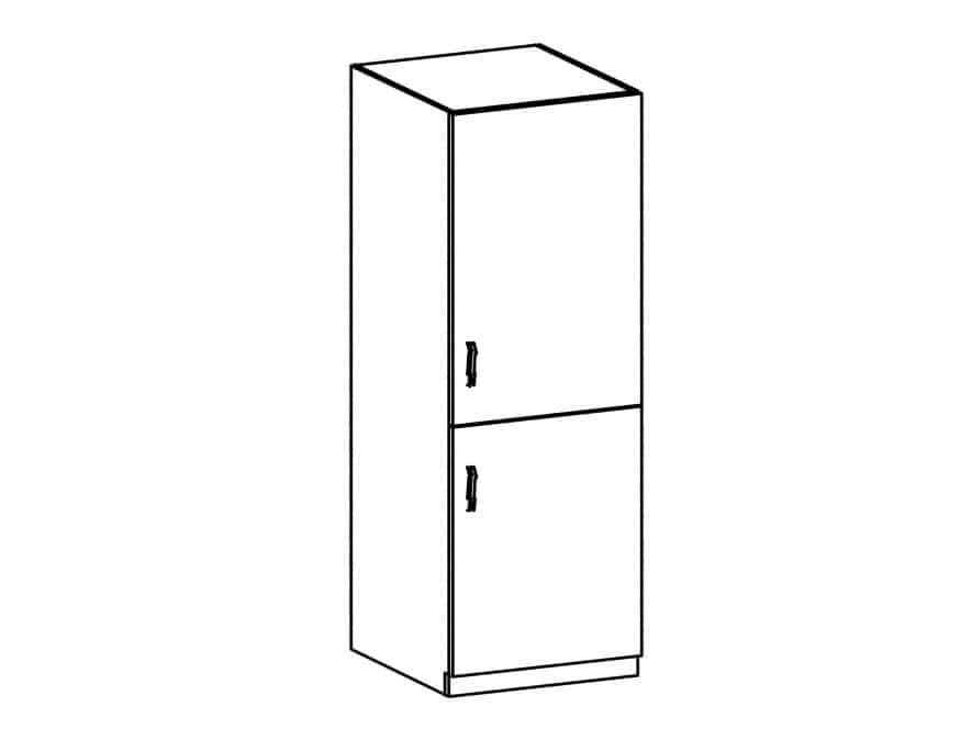 SYCYLIA, skříňka na vestavnou lednici D60ZL pravá, borovice andersen