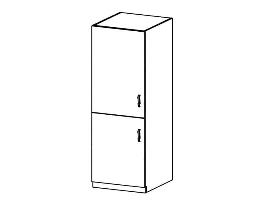 SYCYLIA, skříňka na vestavnou lednici D60ZL pravá, ořech milano