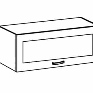 SYCYLIA, skříňka horní nízká se sklem G80KS, ořech milano