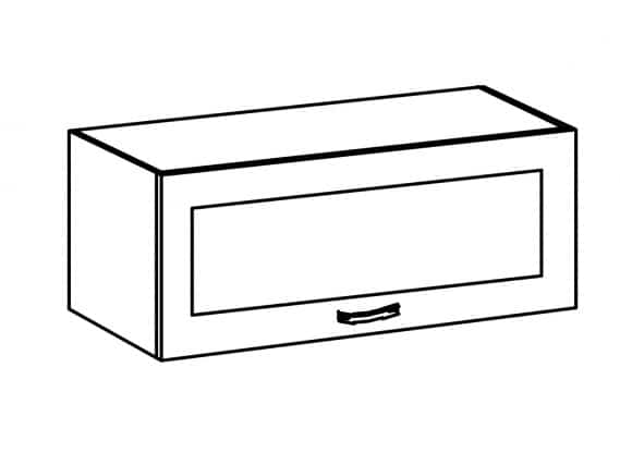 SYCYLIA, skříňka horní nízká se sklem G80KS, ořech milano