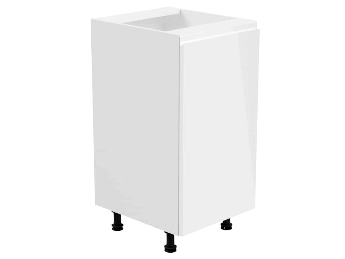 ASPEN, skříňka dolní D40 pravá, bílá/bílý lesk