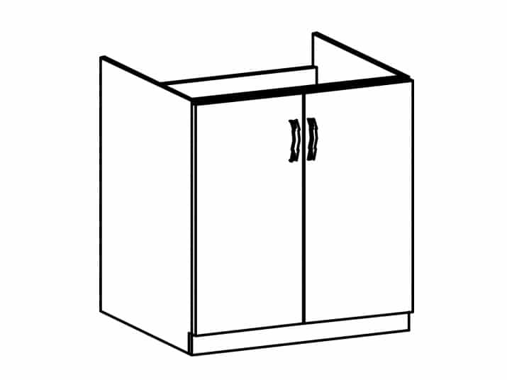 ROYAL, skříňka dolní na dřez D60Z, borovice norská