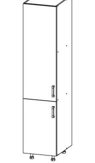 EDAN potravinová skříň D40/207, korpus šedá grenola, dvířka béžová písková