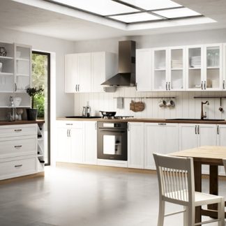 Rohová kuchyně ROYAL 410/180 cm, borovice norská