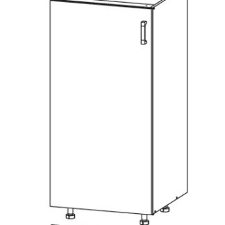 PLATE PLUS dolní skříňka DL60/143, korpus šedá grenola, dvířka bílá perlová