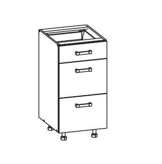 PLATE PLUS dolní skříňka D3S 40 SMARTBOX, korpus šedá grenola, dvířka světle šedá