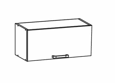 PLATE PLUS horní skříňka GO80/36, korpus wenge, dvířka bílá perlová