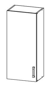 PLATE PLUS horní skříňka G45/95, korpus wenge, dvířka bílá perlová