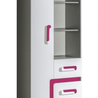Skříň kombinovaná APETTITA 4, antracit/růžová