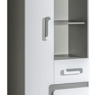 Skříň kombinovaná APETTITA 4 antracit/bílá