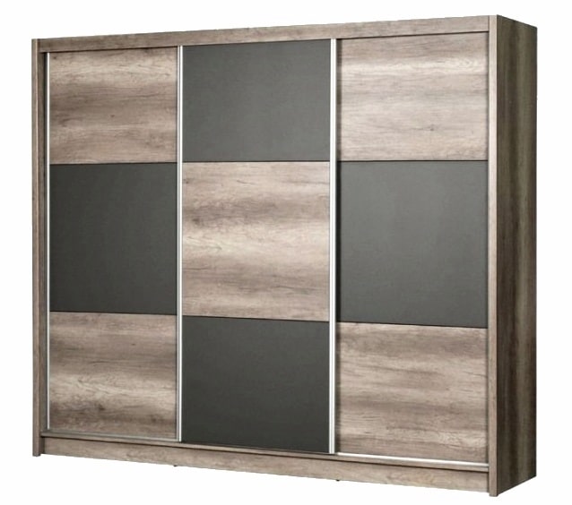 Šatní skříň CORDOBA 250, country gray/láva