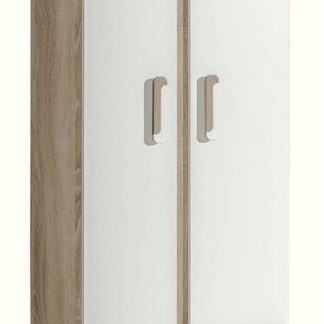 Policová skříň APETTITA 3, dub jasný/bílá