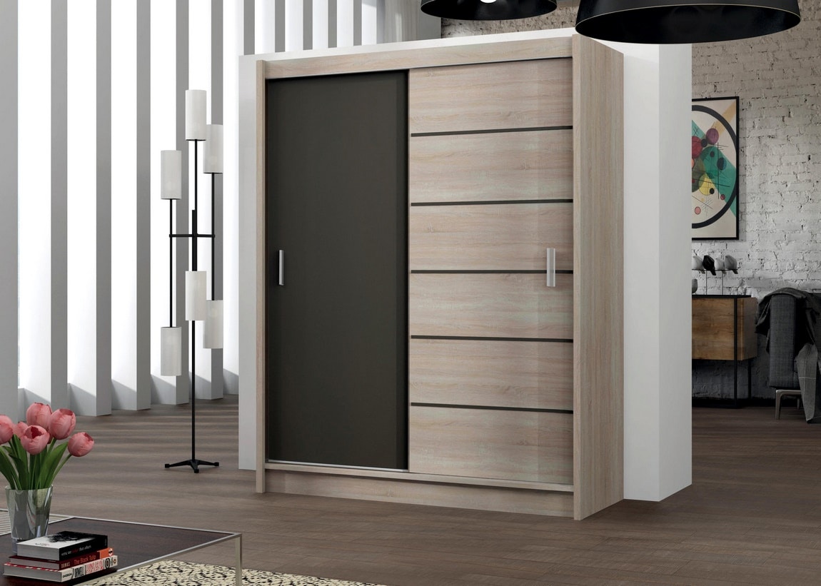 Šatní skříň SEWILLA 203, sonoma/láva