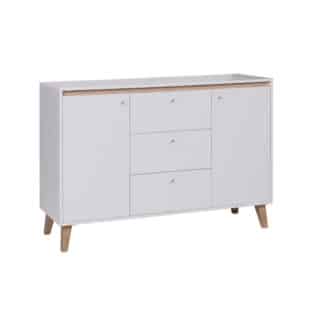 OVIEDO komoda II, bílá/dub san remo světlý