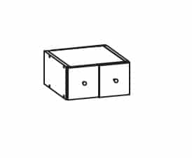 FIORE horní zásuvka GS30/14, korpus bílá alpská, dvířka bílá supermat