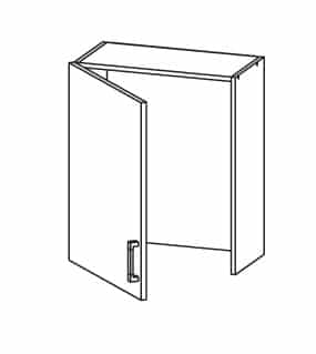 FIORE horní skříňka GC60/72, korpus congo, dvířka bílá supermat