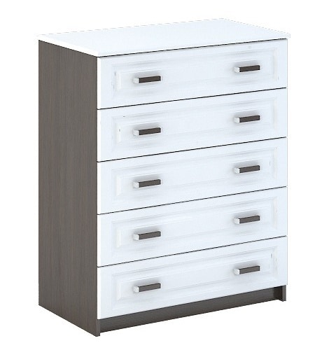 PRAGA KM-901 komoda, wenge/bílá