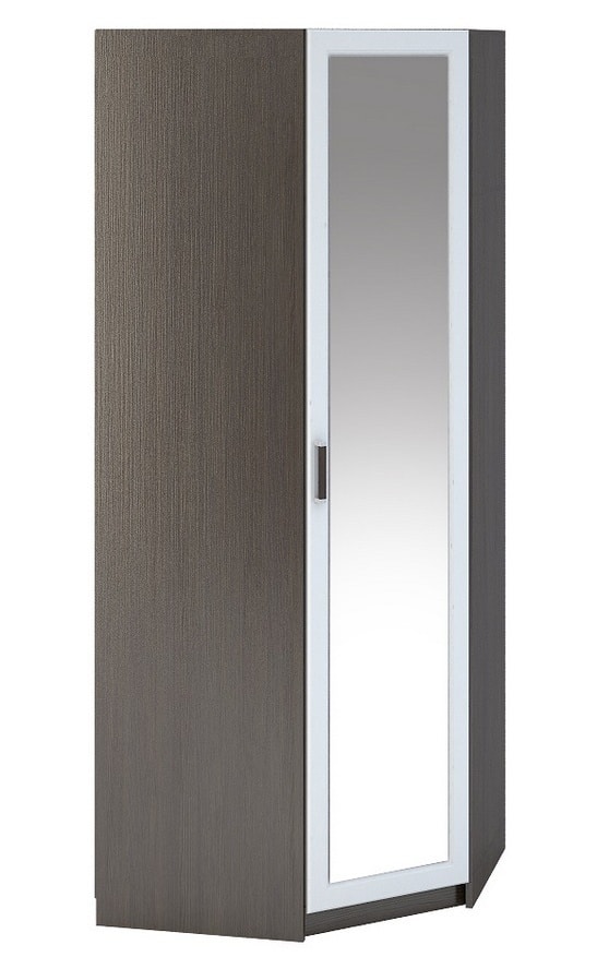 PRAGA WK-906 rohová šatní skříň se zrcadlem, wenge