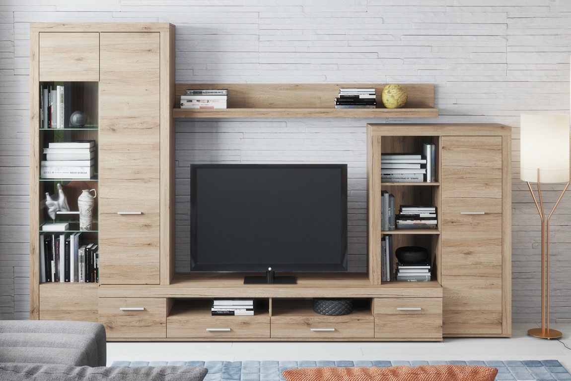 Obývací stěna FESTO, dub sanremo