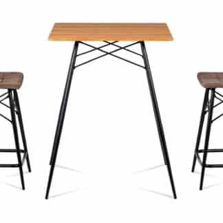 Barový set 1+2 AUB-2005 OAK, dub/šedá/černá