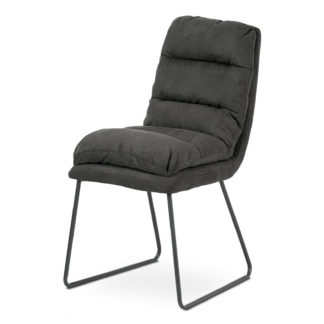 Jídelní židle DCH-255 GREY3, šedá látka/kov šedý