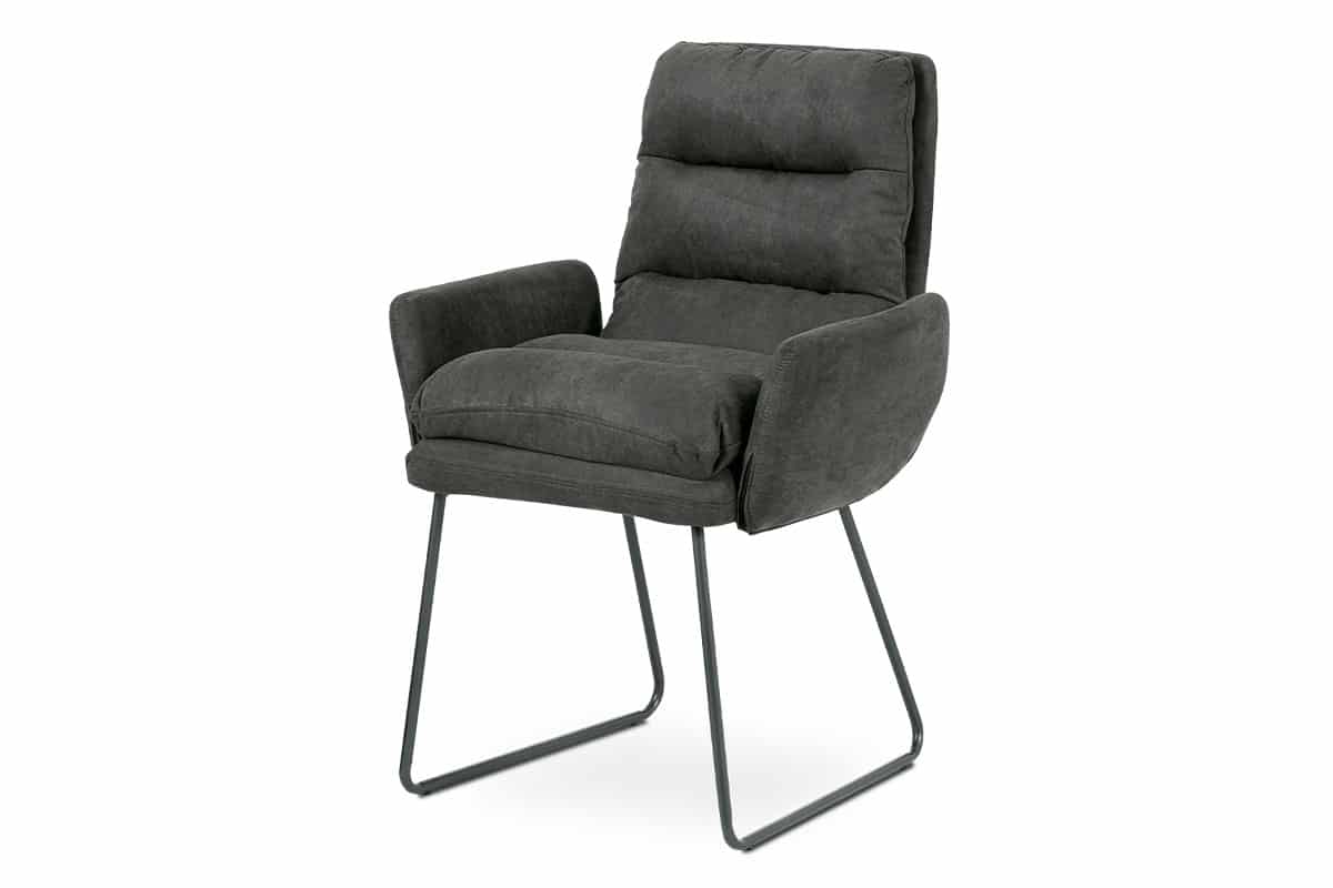 Jídelní židle DCH-256 GREY3, šedá látka/kov šedý