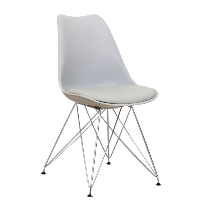 Jídelní židle METAL NEW, studená šedá